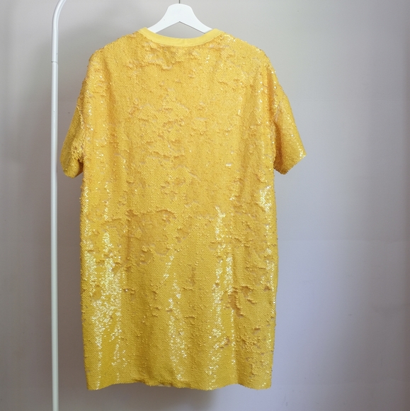 Zara Yello Sequin Dress - Picture 2 of 2